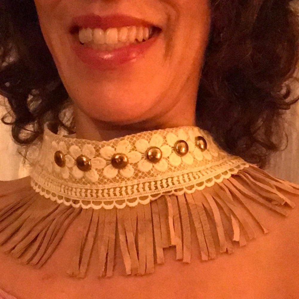 Rock Star leather choker